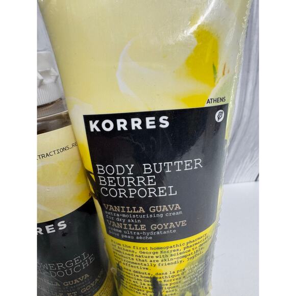 KORRES VANILLA GUAVA Set 2 Body Butter Shower Gel SEALED NEW - Picture 3 of 4